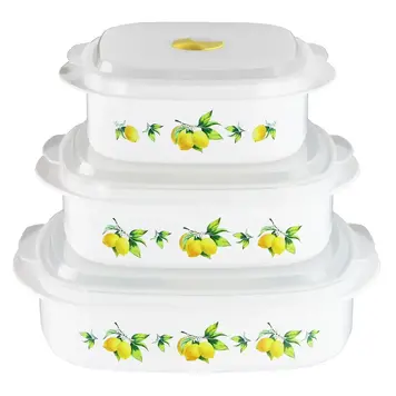 Lemons Tupperware, set of 3