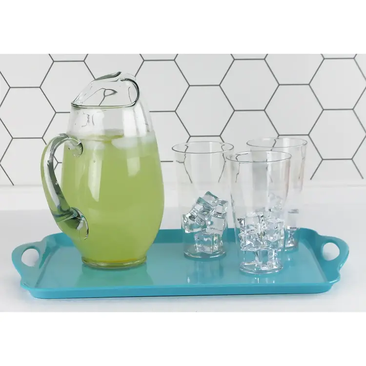 18.75x11.25" Turquoise Melamine Tray