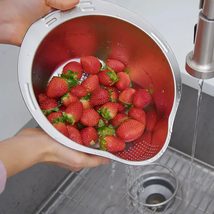 Stainless Steel Grain Washing Bowl & Colander