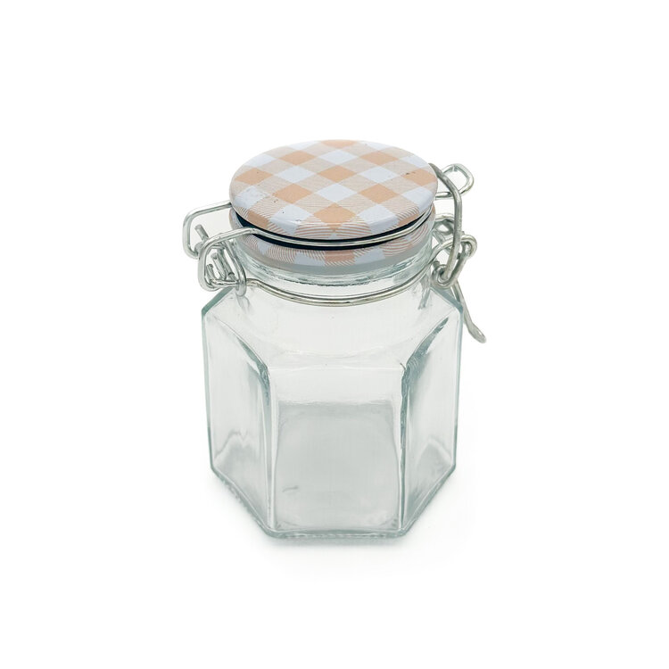 3.4oz Gingham Swing Top Jar