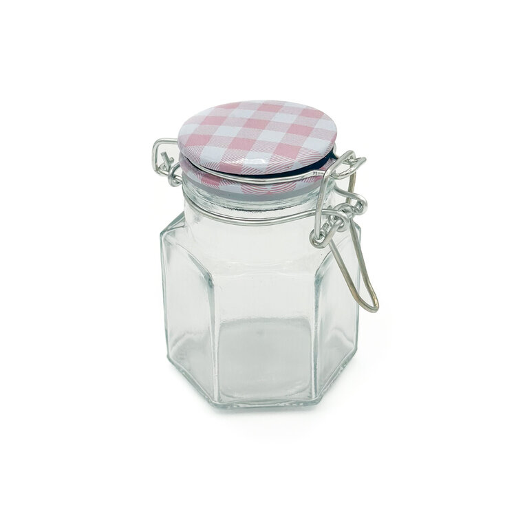 3.4oz Gingham Swing Top Jar