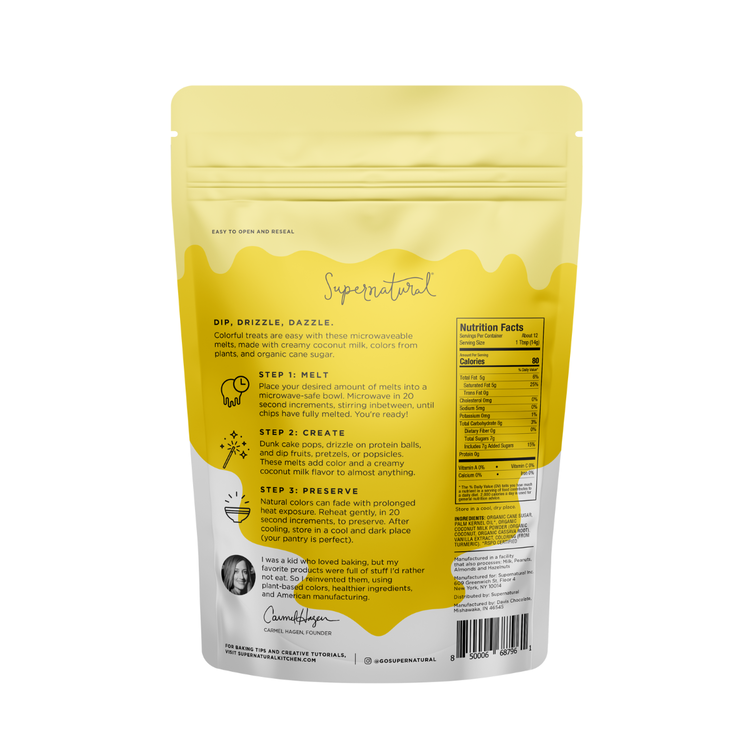 Supernatural Yellow Plant-Based Melting Wafers