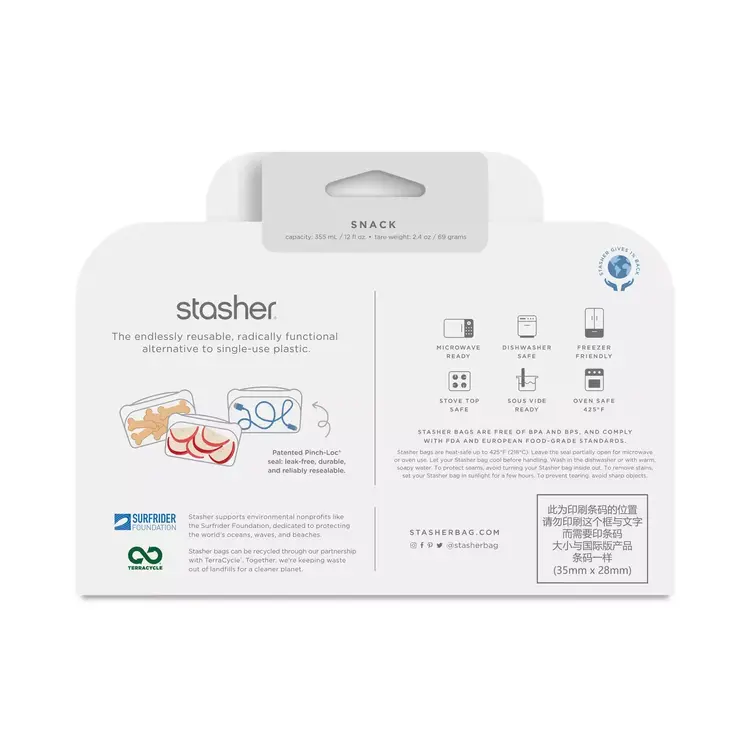 Stasher Deep Ocean Snack Storage Bag