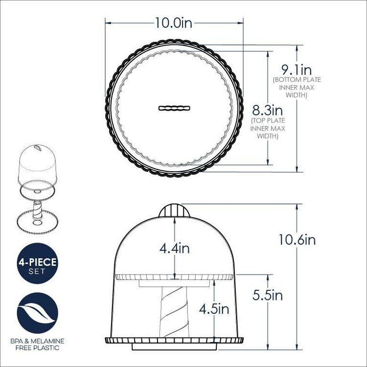 Nordic Ware 2 Tiered Dessert Stand & Dome