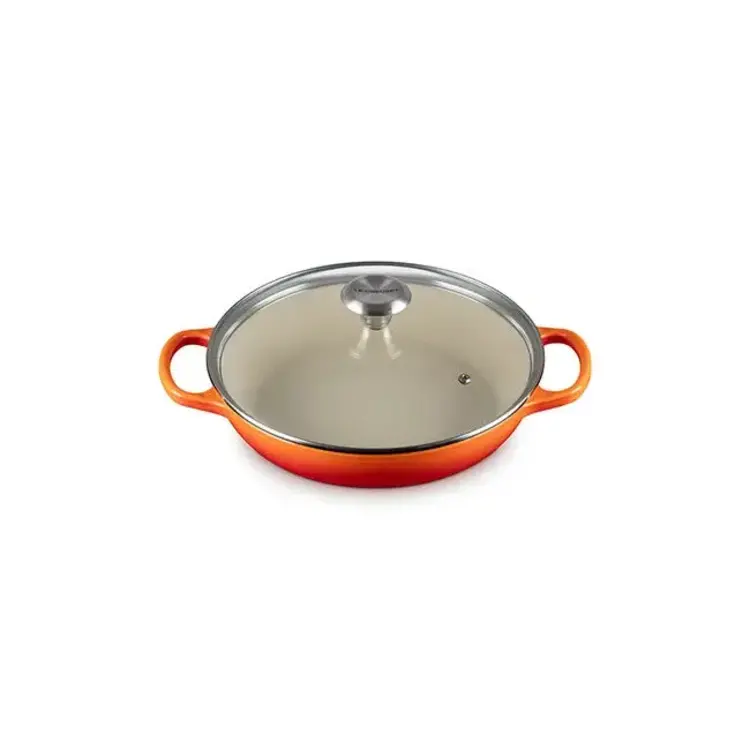 Le Creuset 2.25 quart Flame Braiser with Glass Lid