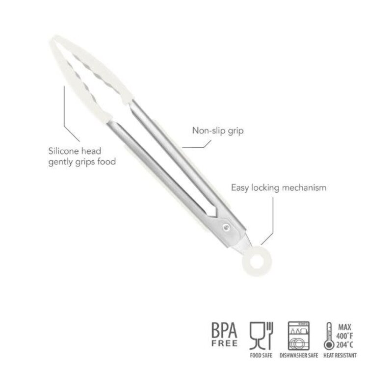 Tovolo White Silicone Mini Tongs