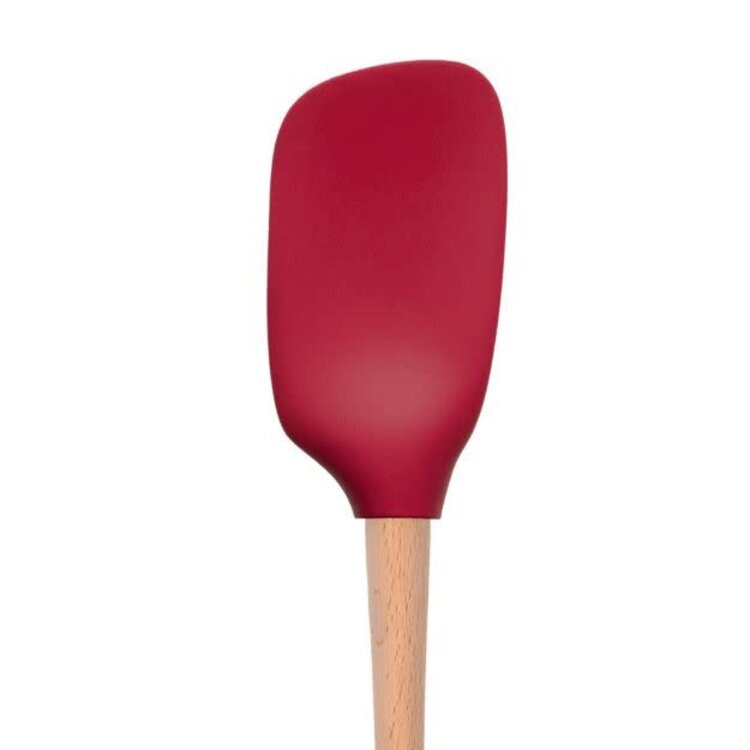 Tovolo Cayenne Red Silicone Spoonula with Wood Handle