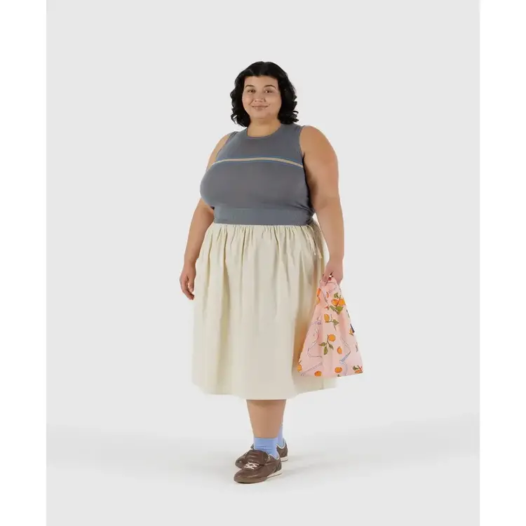 Baggu Apricots & Ribbons Baby Baggu Small Reusable Tote Bag