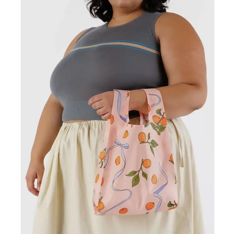 Baggu Apricots & Ribbons Baby Baggu Small Reusable Tote Bag