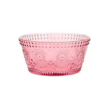 12oz Pink Glass Dessert Bowl