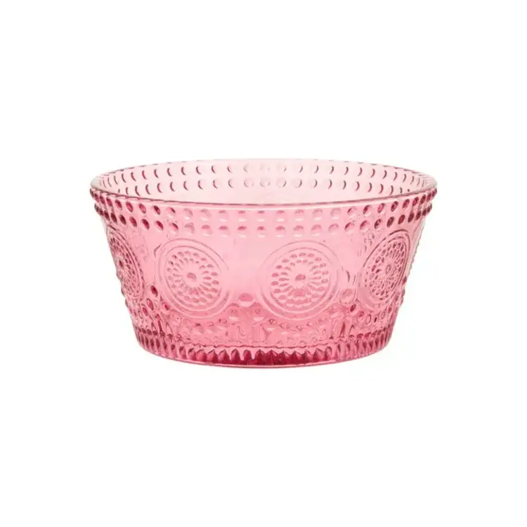 12oz Pink Glass Dessert Bowl