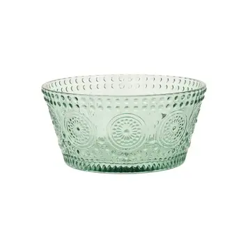 12oz Sage Green Glass Dessert Bowl