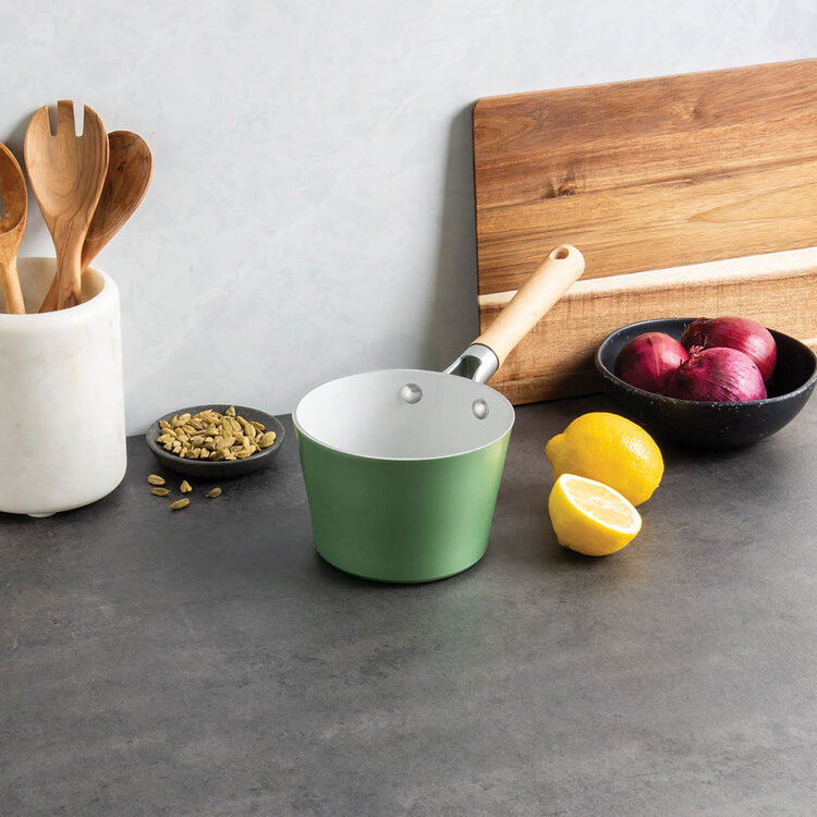 Nordic Ware 1.5 quart Green Ceramic Non-stick Sauce Pan