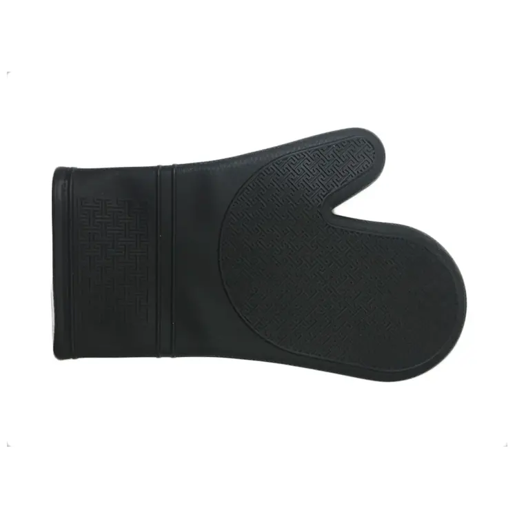 Black Silicone Oven Mitt
