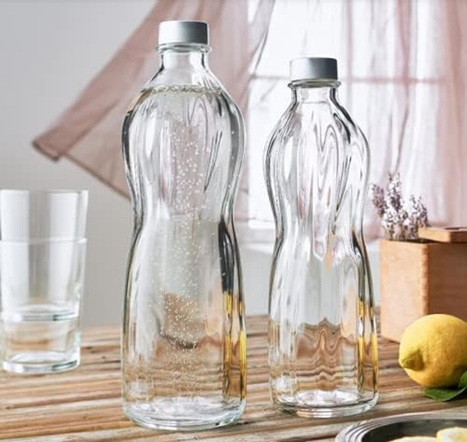 water carafe \u0026 lid, glass 34oz - Whisk, image size:1500x1419