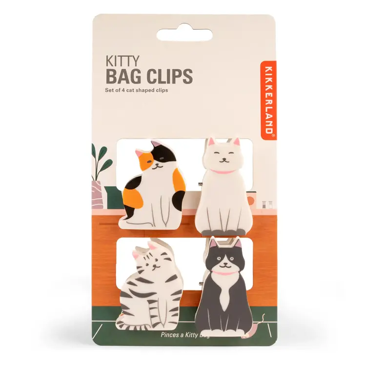 Kitties Bag Clips, set of 4