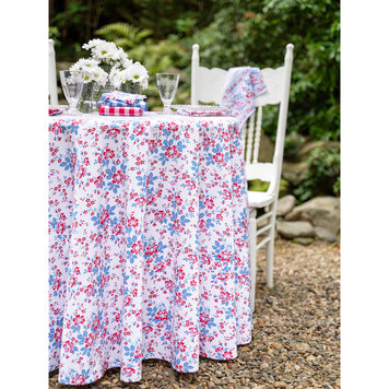 April Cornell 88" Round Magnolia Tablecloth