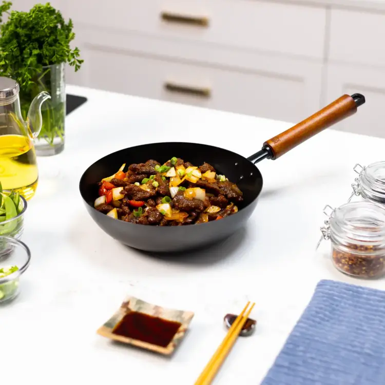 9.5" Carbon Steel Ceramic Wok