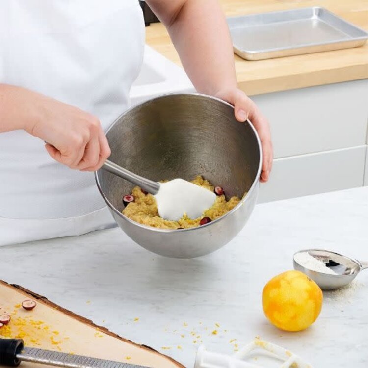 Tovolo White Silicone Spatula with Stainless Handle