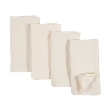 Ivory Linen Napkins, set of 4