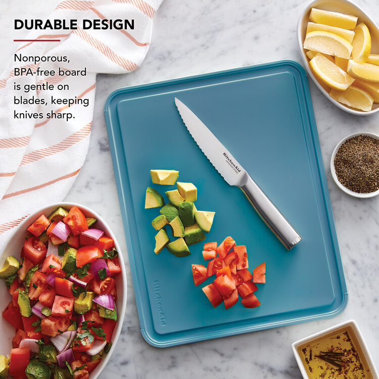 Kitchenaid 11x14" Poly Blue Velvet Cutting Board