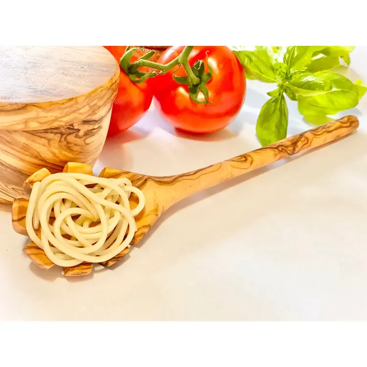 Olive Wood Spaghetti Server