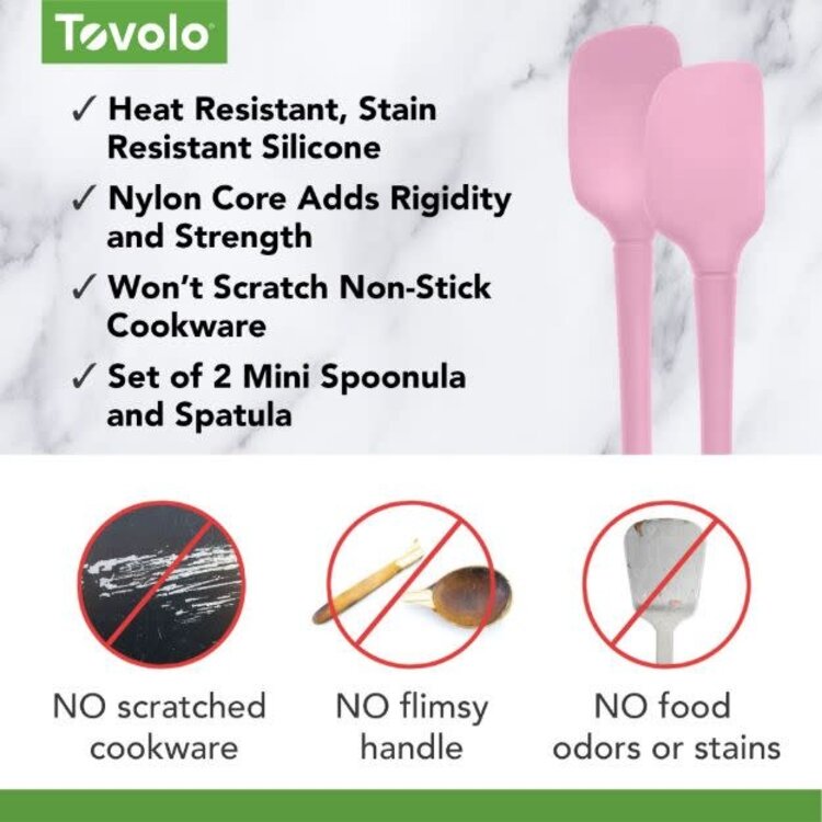 Tovolo Sorbet Pink Mini Spatula & Spoonula