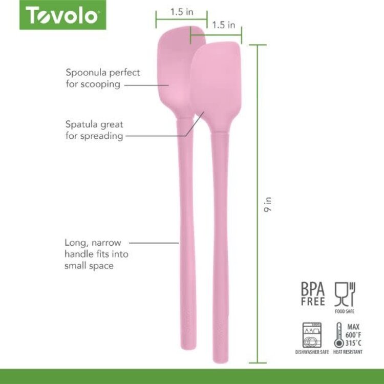 Tovolo Sorbet Pink Mini Spatula & Spoonula