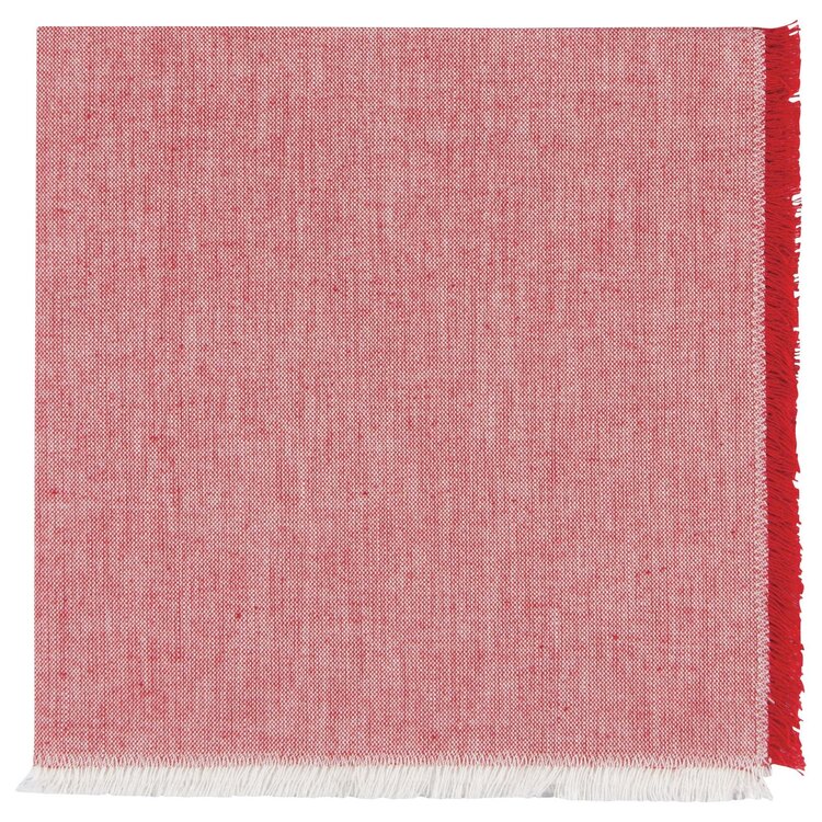 Chili Red Chambray Cloth Napkins, set of 4