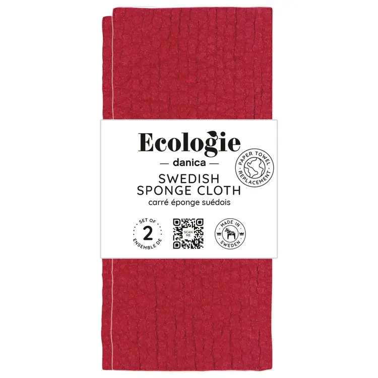 Red Cellulose Dishcloths, set of 2