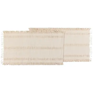 13x72” Ivory Fringe Table Runner