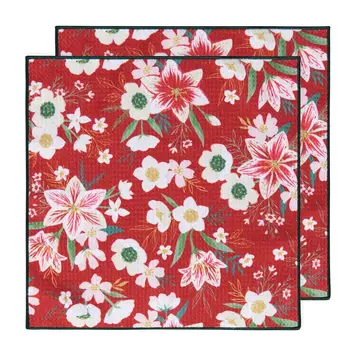 Amaryllis Microfiber Dishcloths, set of 2