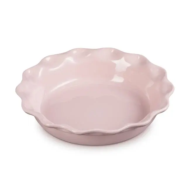 WSL pie dish, fluted chiffon pink