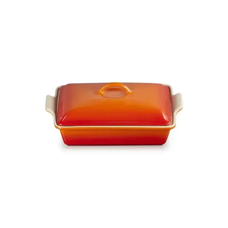 Le Creuset 4 quart Flame Heritage Casserole with Lid
