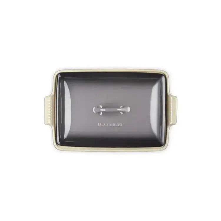 Le Creuset 4 quart Flint Heritage Casserole with Lid