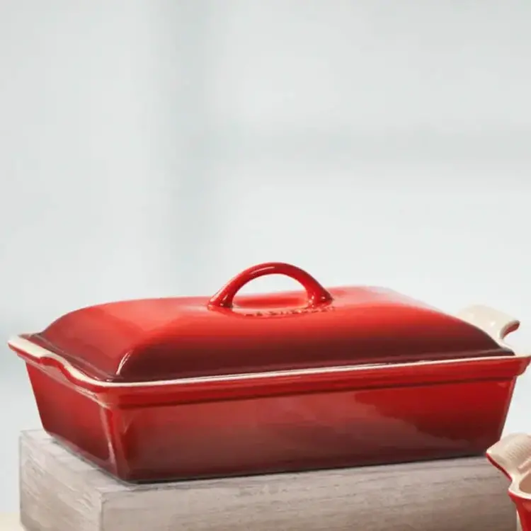 Le Creuset 4 quart Cherry Heritage Casserole with Lid