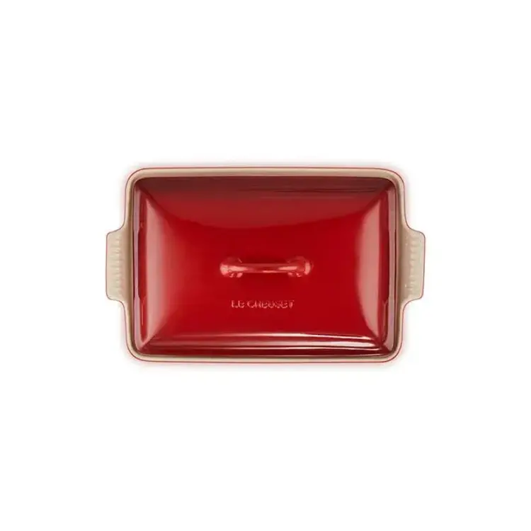 Le Creuset 4 quart Cherry Heritage Casserole with Lid