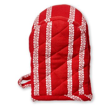 Red Striped Mini Oven Mitt