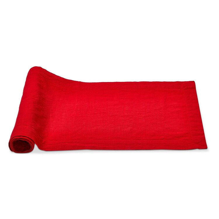 72" Red Slub Table Runner