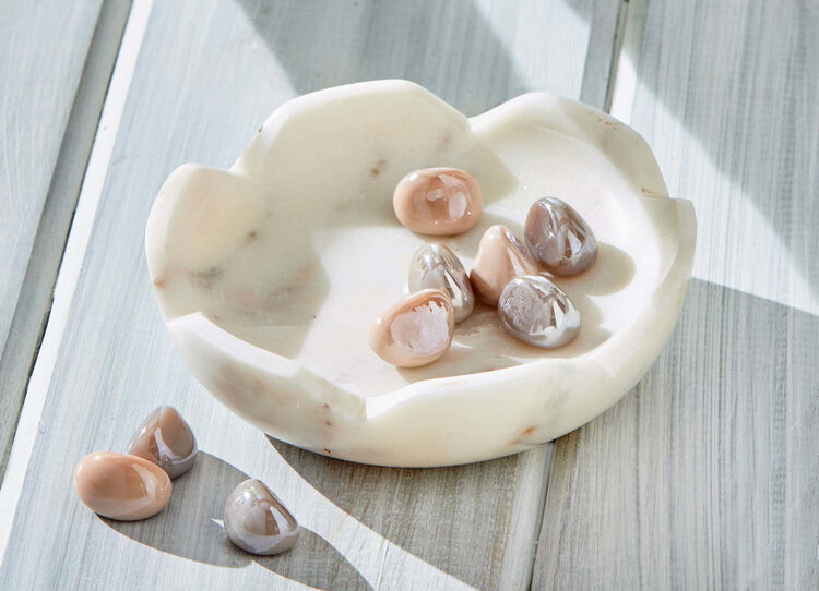 Marble Flower Soap Dish