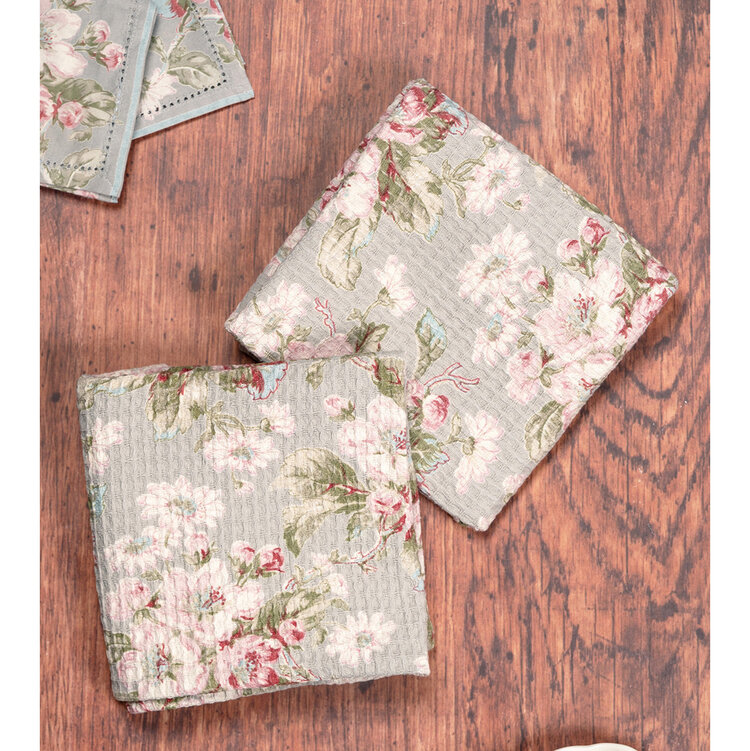 April Cornell Smoke Apple Blossom Dishtowel
