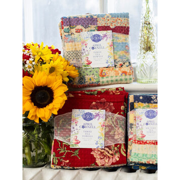 April Cornell State Fair Patchwork Dishtowels, set of 3