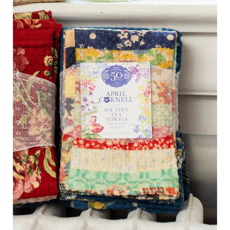 April Cornell State Fair Patchwork Dishcloths, set of 6