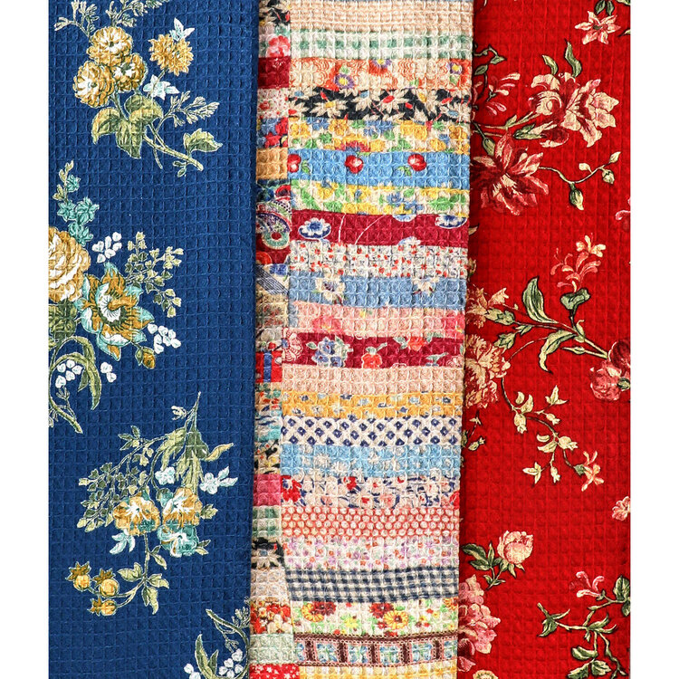 April Cornell State Fair Patchwork Dishcloths, set of 6
