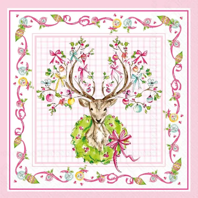 Vintage Deer Cocktail Napkins, set of 20