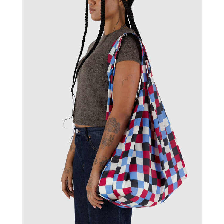 Baggu Painted Check Big Baggu Large Reusable Tote Bag