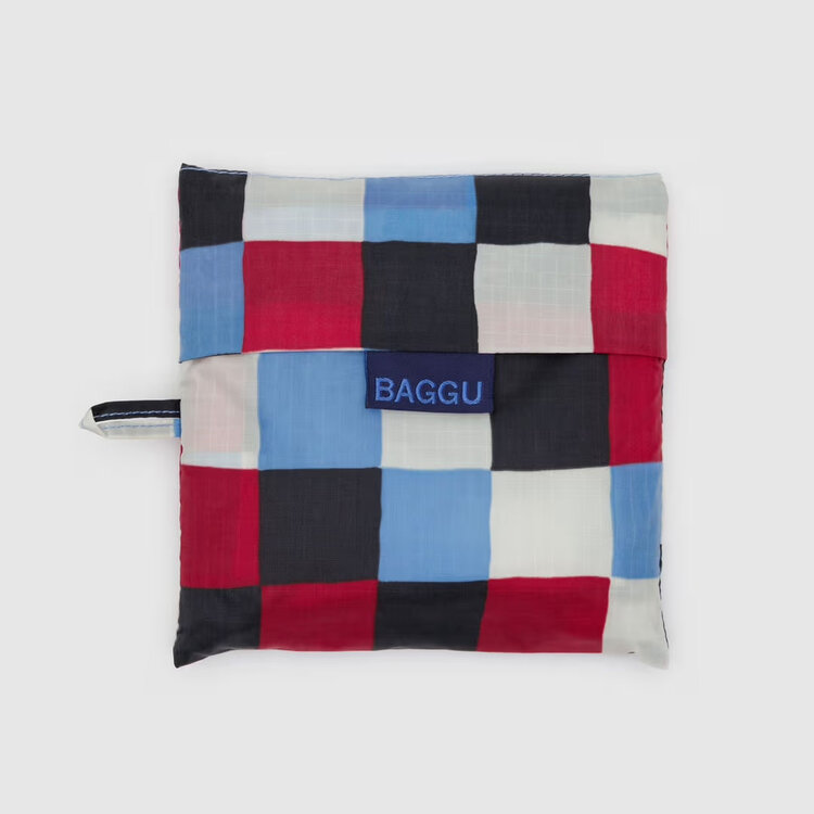 Baggu Painted Check Big Baggu Large Reusable Tote Bag