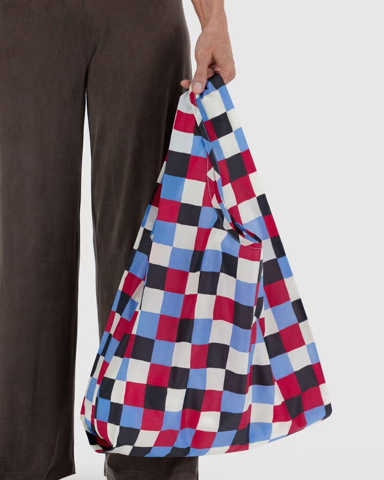 Baggu Painted Check Baggu Reusable Tote Bag