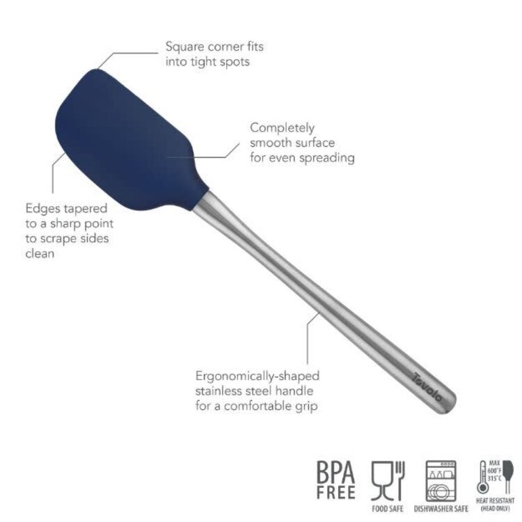 Tovolo Indigo Silicone Spatula with Stainless Handle