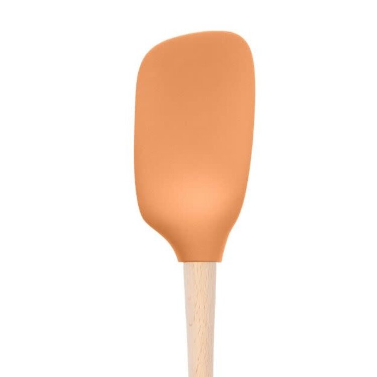 Tovolo Apricot Silicone Spoonula with Wood Handle